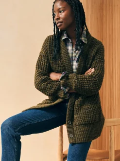Faherty Brand Frost Waffle Cardigan -^Women Sweaters