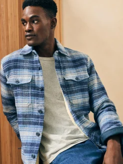 Faherty Brand High Pile Fleece Lined Wool CPO -^ Jackets & Vests