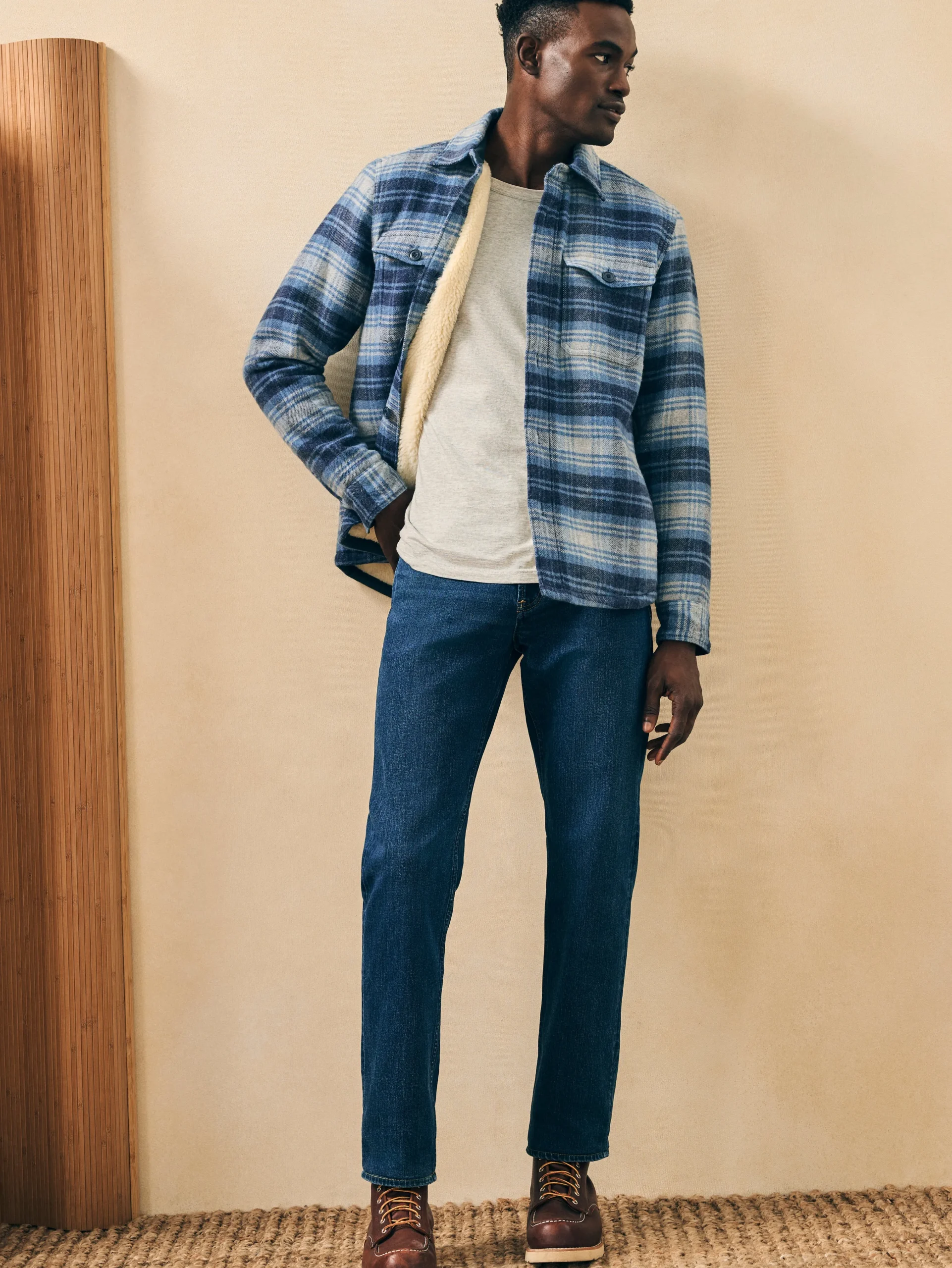 Faherty Brand High Pile Fleece Lined Wool CPO -^ Jackets & Vests