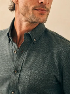 Faherty Brand Houndstooth Knit Shirt -^ Shirts