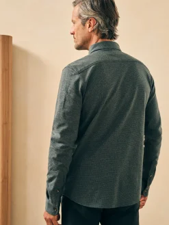 Faherty Brand Houndstooth Knit Shirt -^ Shirts