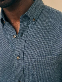 Faherty Brand Houndstooth Knit Shirt -^ Shirts