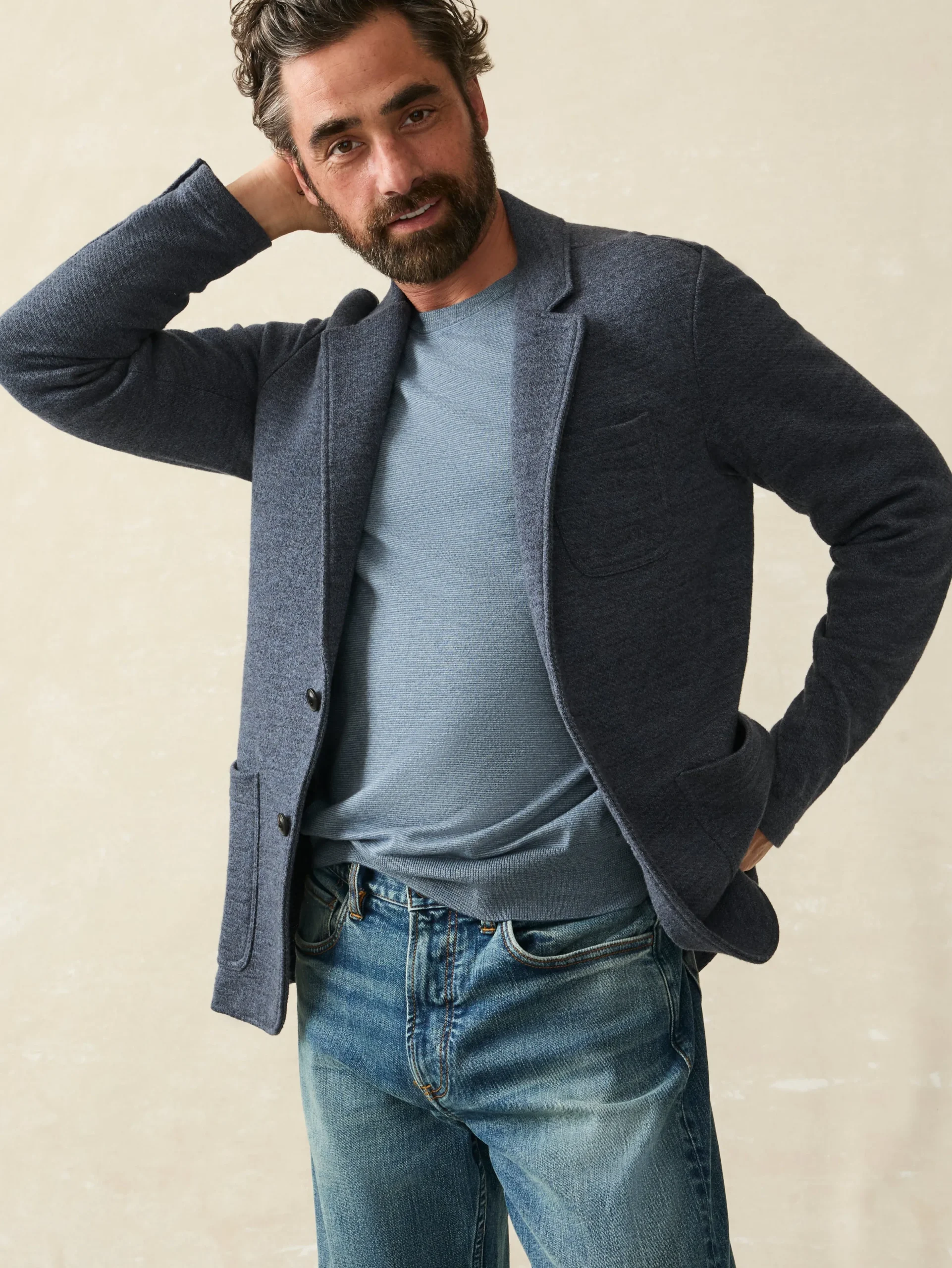 Faherty Brand Inlet Knit Blazer -^ Blazers