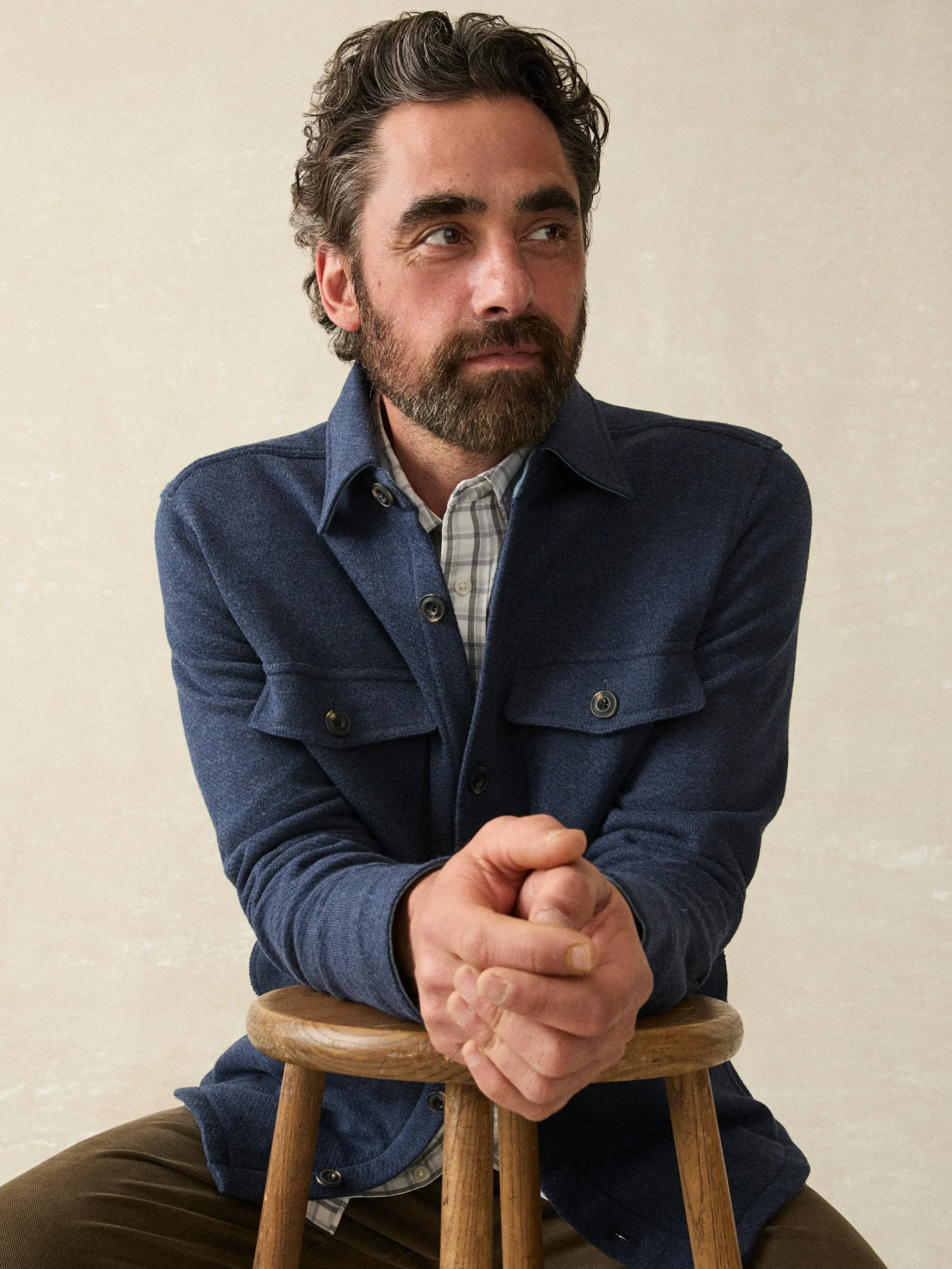 Faherty Brand Inlet Knit CPO -^ Jackets & Vests