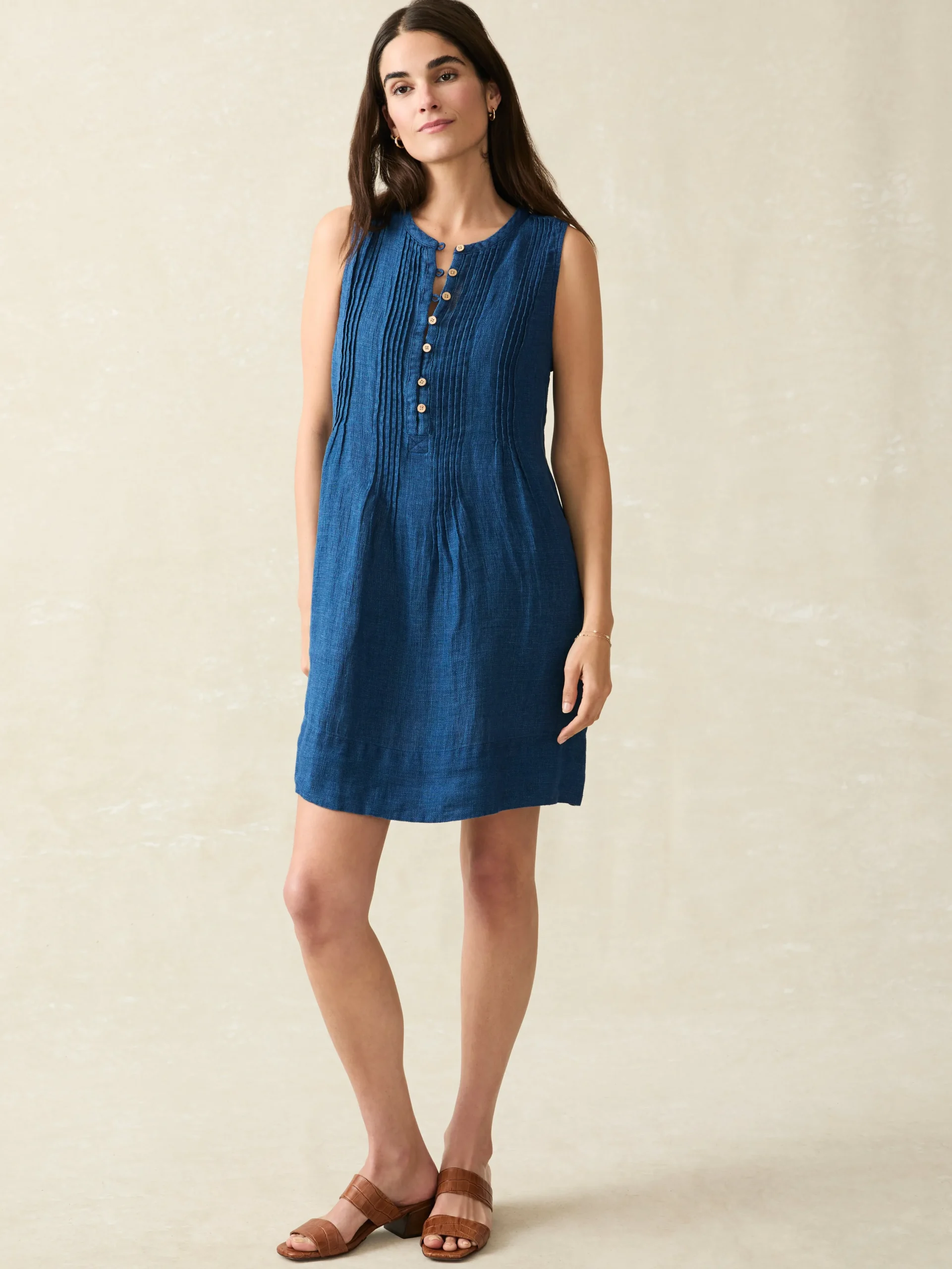 Faherty Brand Isha Basketweave Dress -^Women Dresses