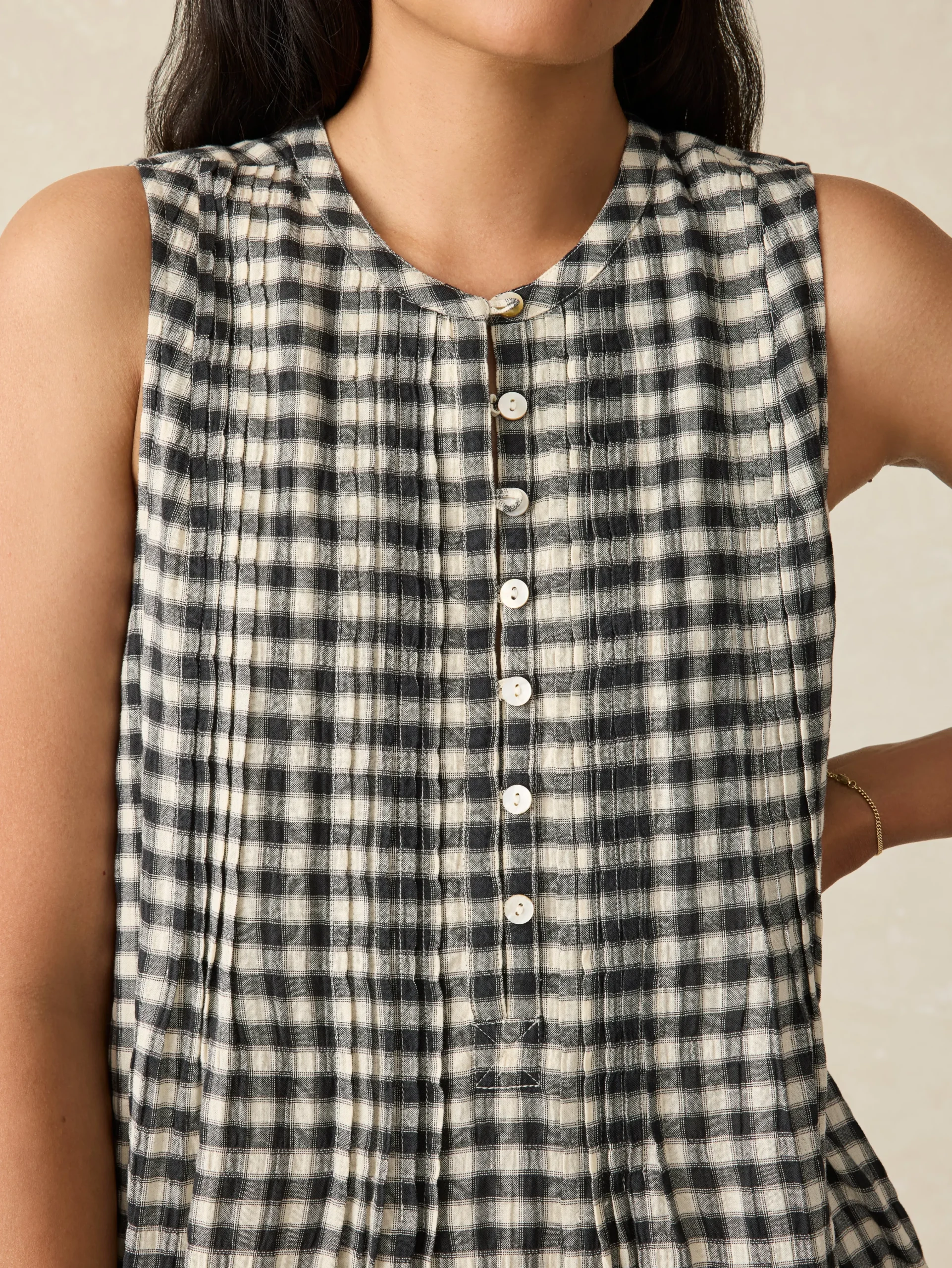 Faherty Brand Isha Gingham Dress -^Women Dresses