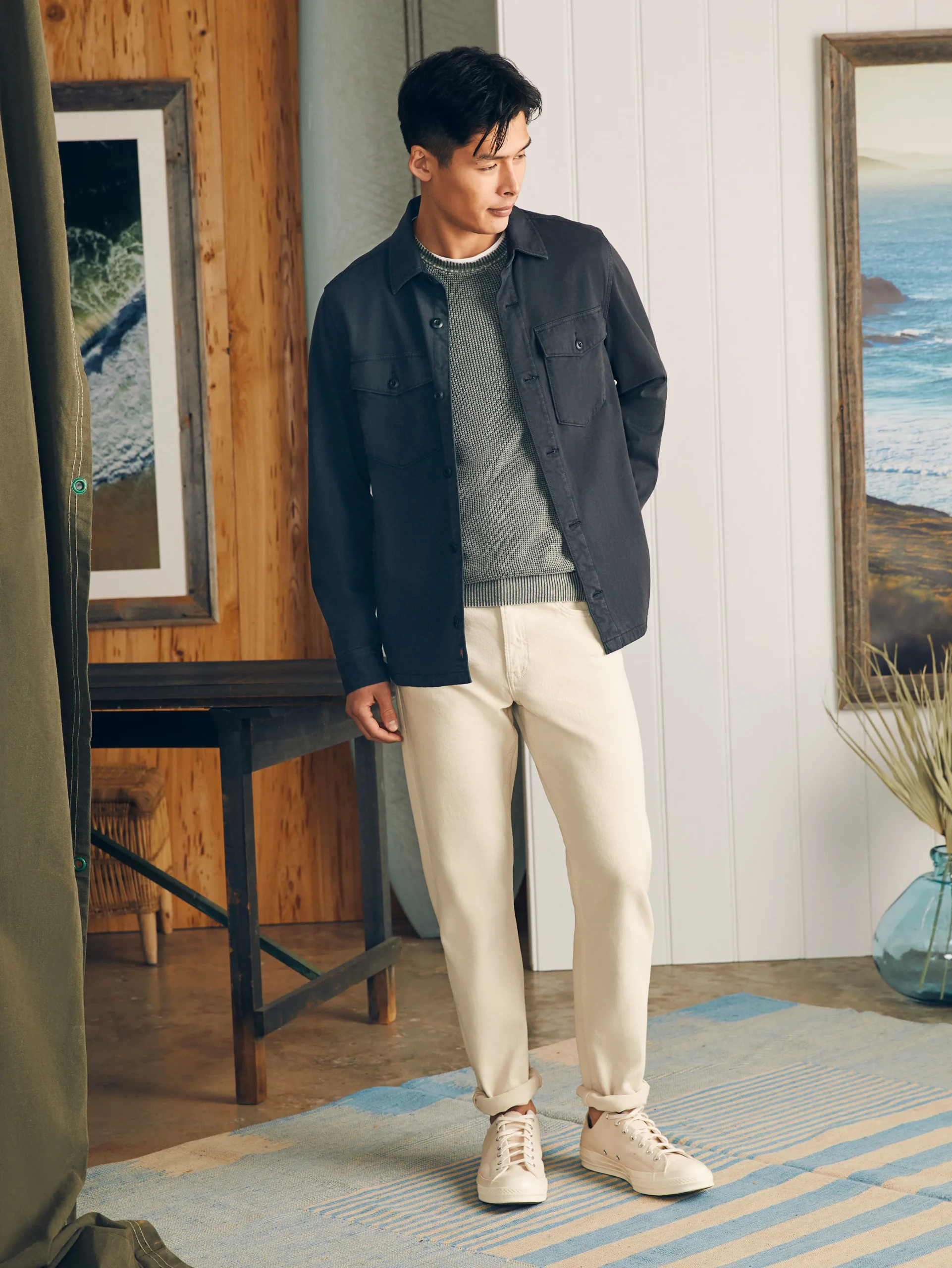 Faherty Brand Jersey Shirt Jacket -^ Jackets & Vests