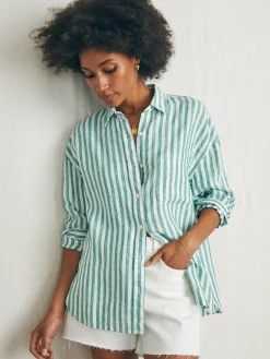 Faherty Brand Laguna Linen Relaxed Shirt -^Women Shirts & Tops