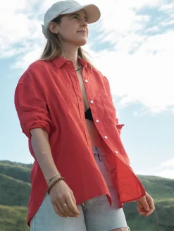 Faherty Brand Laguna Linen Relaxed Shirt -^Women Shirts & Tops