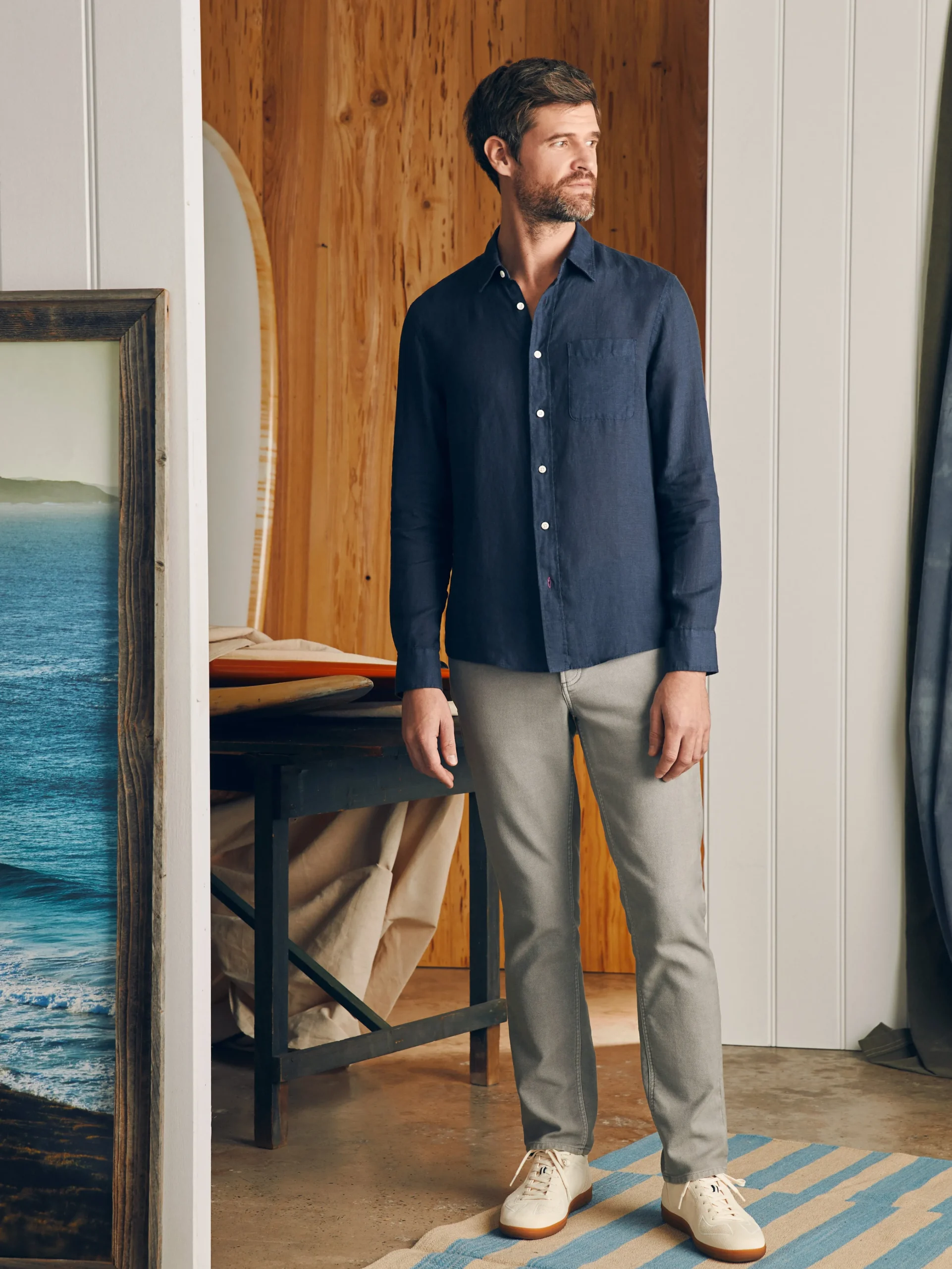 Faherty Brand Laguna Linen Shirt -^ Shirts