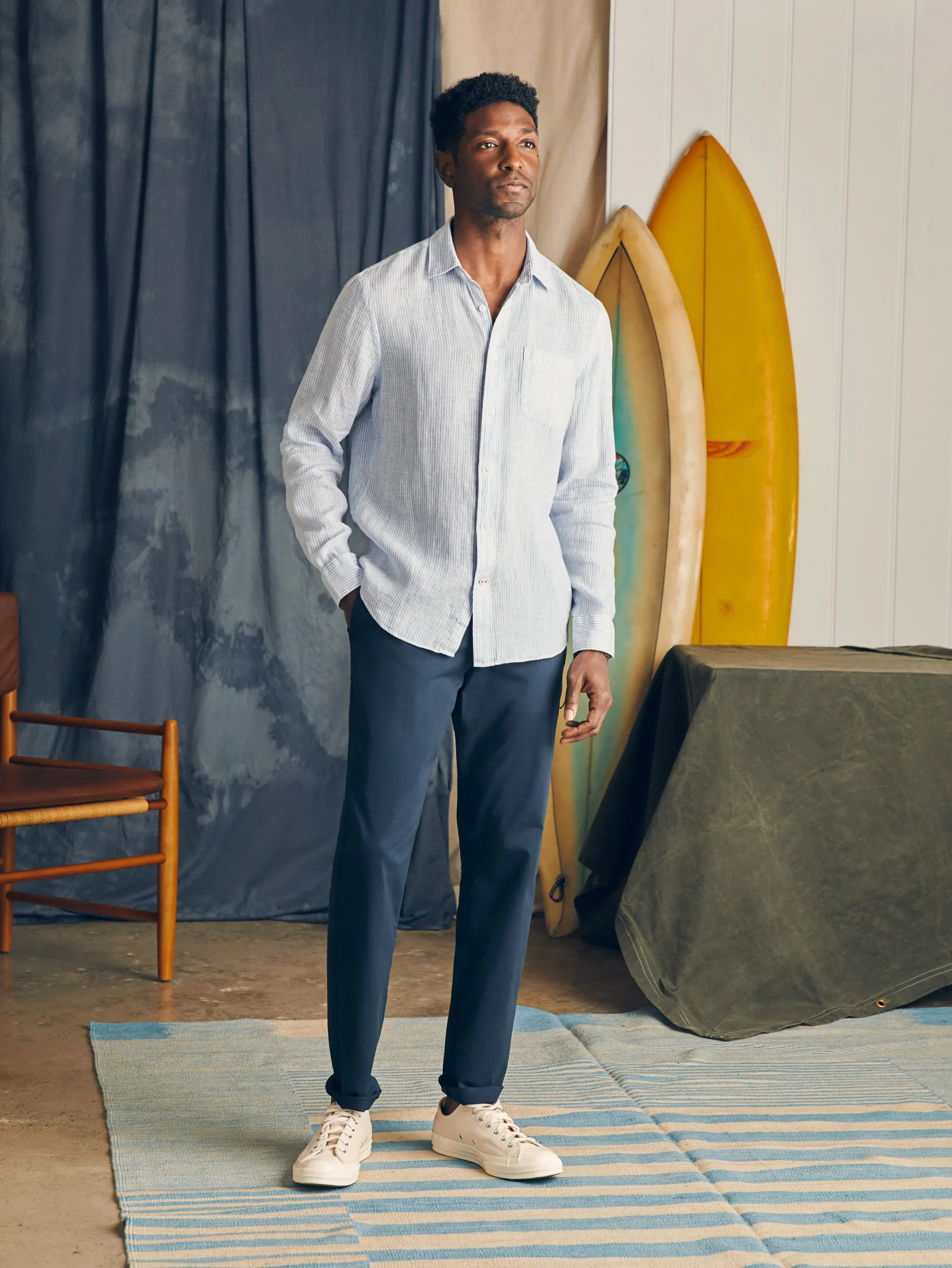 Faherty Brand Laguna Linen Shirt -^ Shirts