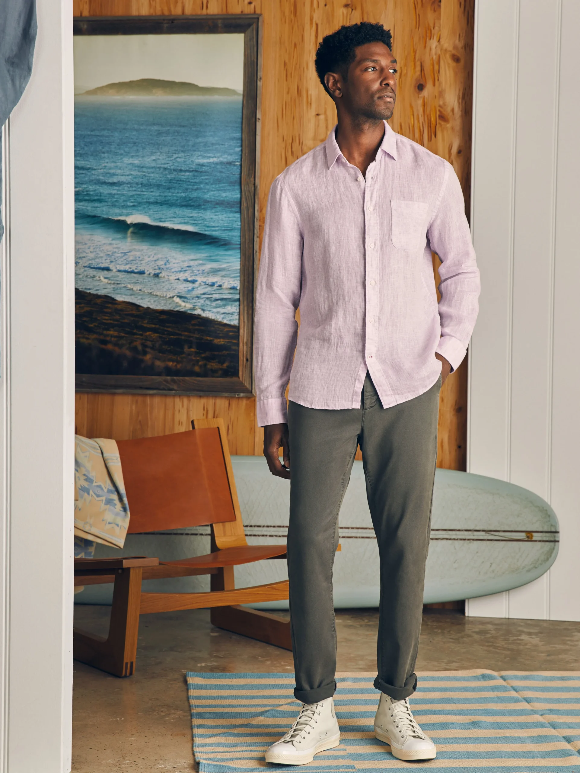 Faherty Brand Laguna Linen Shirt (Tall) -^ Shirts