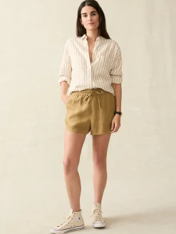 Faherty Brand Laguna Linen Tie Waist Short -^Women Shorts & Skirts