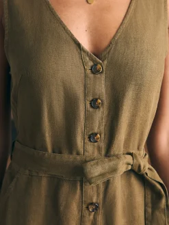 Faherty Brand Linen Alina Jumpsuit -^Women Dresses|Overalls & Jumpsuits