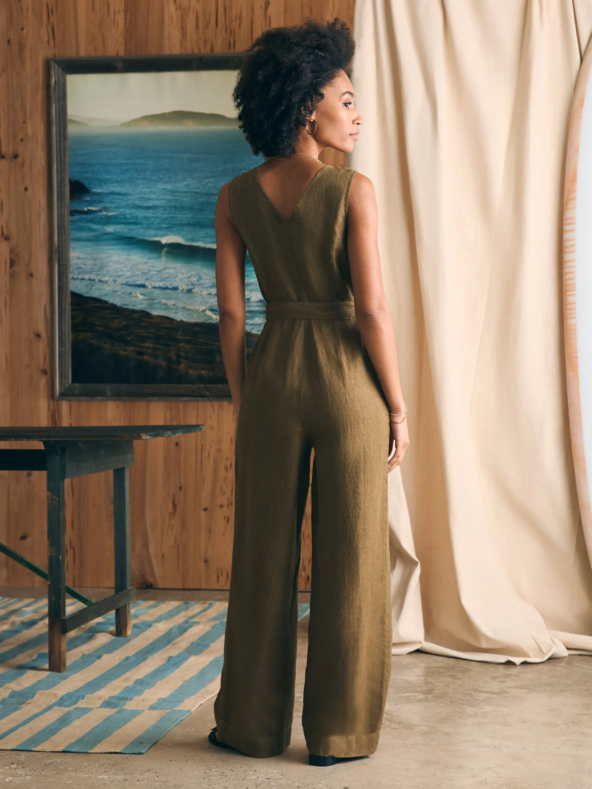 Faherty Brand Linen Alina Jumpsuit -^Women Dresses|Overalls & Jumpsuits