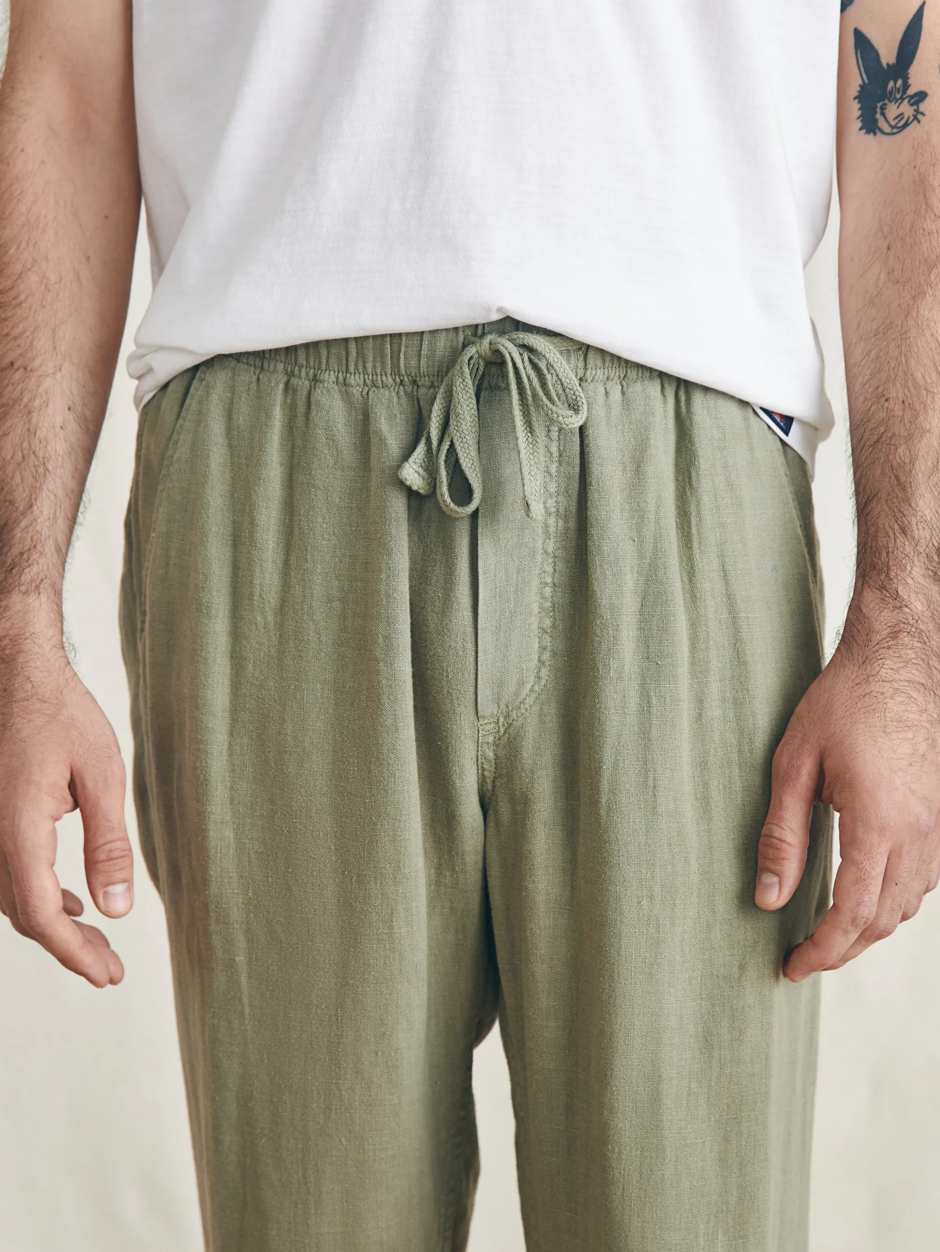 Faherty Brand Linen Drawstring Pant -^ Pants