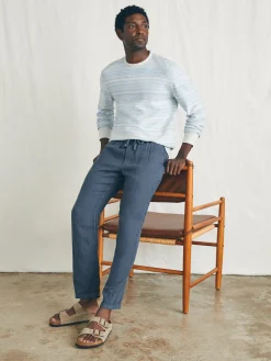 Faherty Brand Linen Drawstring Pant -^ Pants