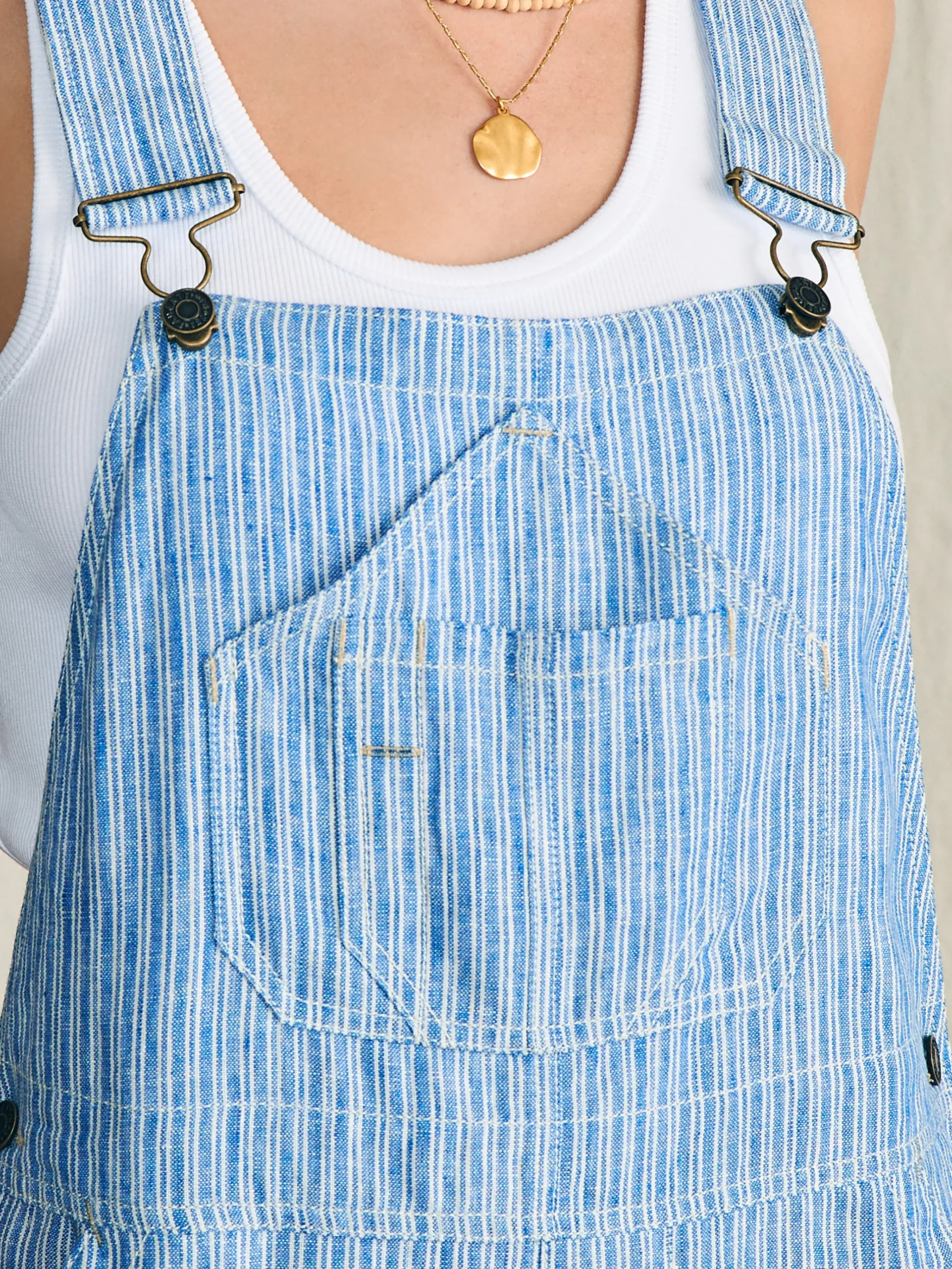 Faherty Brand Linen Mechanic Overall -^Women Dresses|Overalls & Jumpsuits