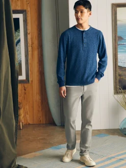 Faherty Brand Long-Sleeve Indigo Henley -^ T-Shirts & Henleys