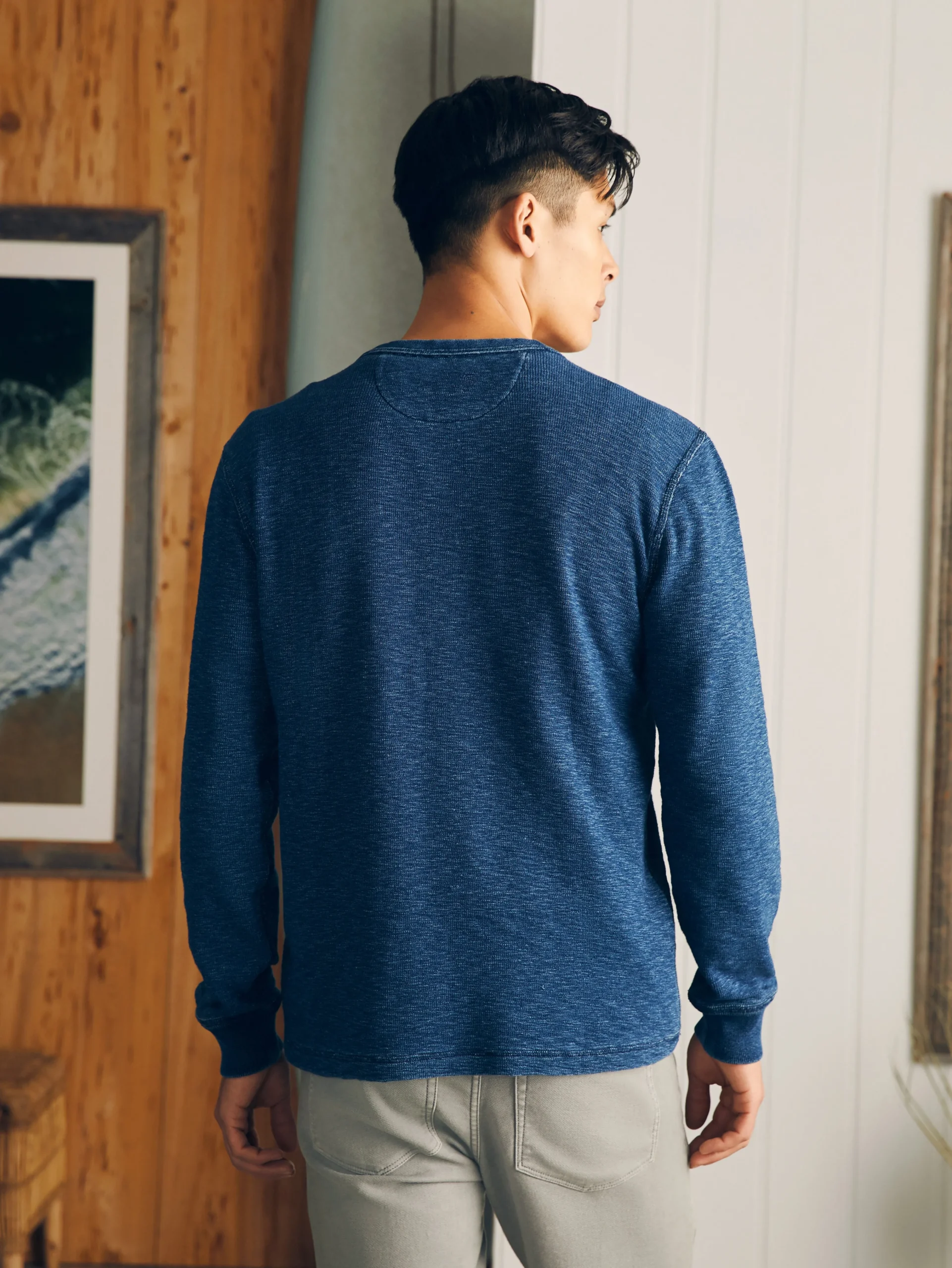 Faherty Brand Long-Sleeve Indigo Henley -^ T-Shirts & Henleys