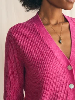 Faherty Brand Miramar Linen Cardigan -^Women Sweaters