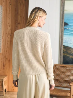 Faherty Brand Miramar Linen Cardigan -^Women Sweaters