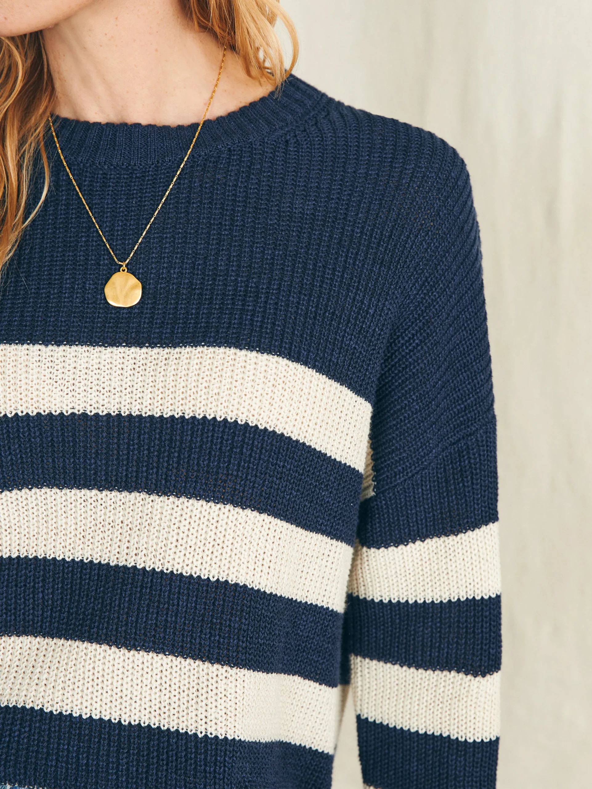Faherty Brand Miramar Linen Crew Sweater -^Women Sweaters