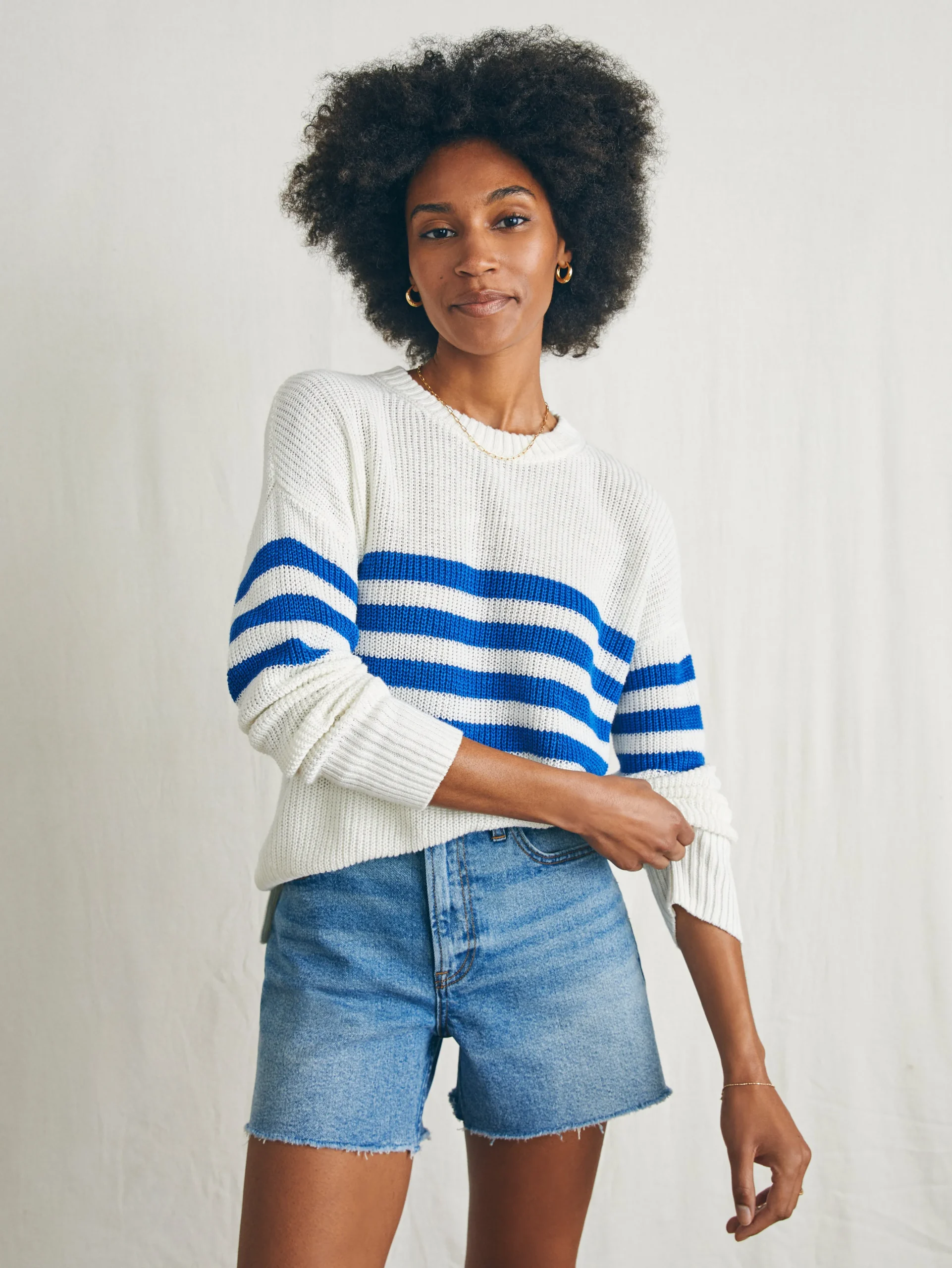 Faherty Brand Miramar Linen Crew Sweater -^Women Sweaters