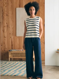 Faherty Brand Miramar Linen Muscle Tank -^Women Sweaters