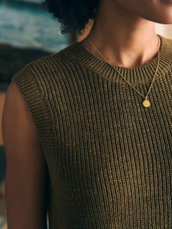 Faherty Brand Miramar Linen Muscle Tank -^Women Sweaters