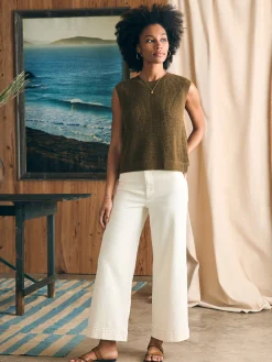 Faherty Brand Miramar Linen Muscle Tank -^Women Sweaters
