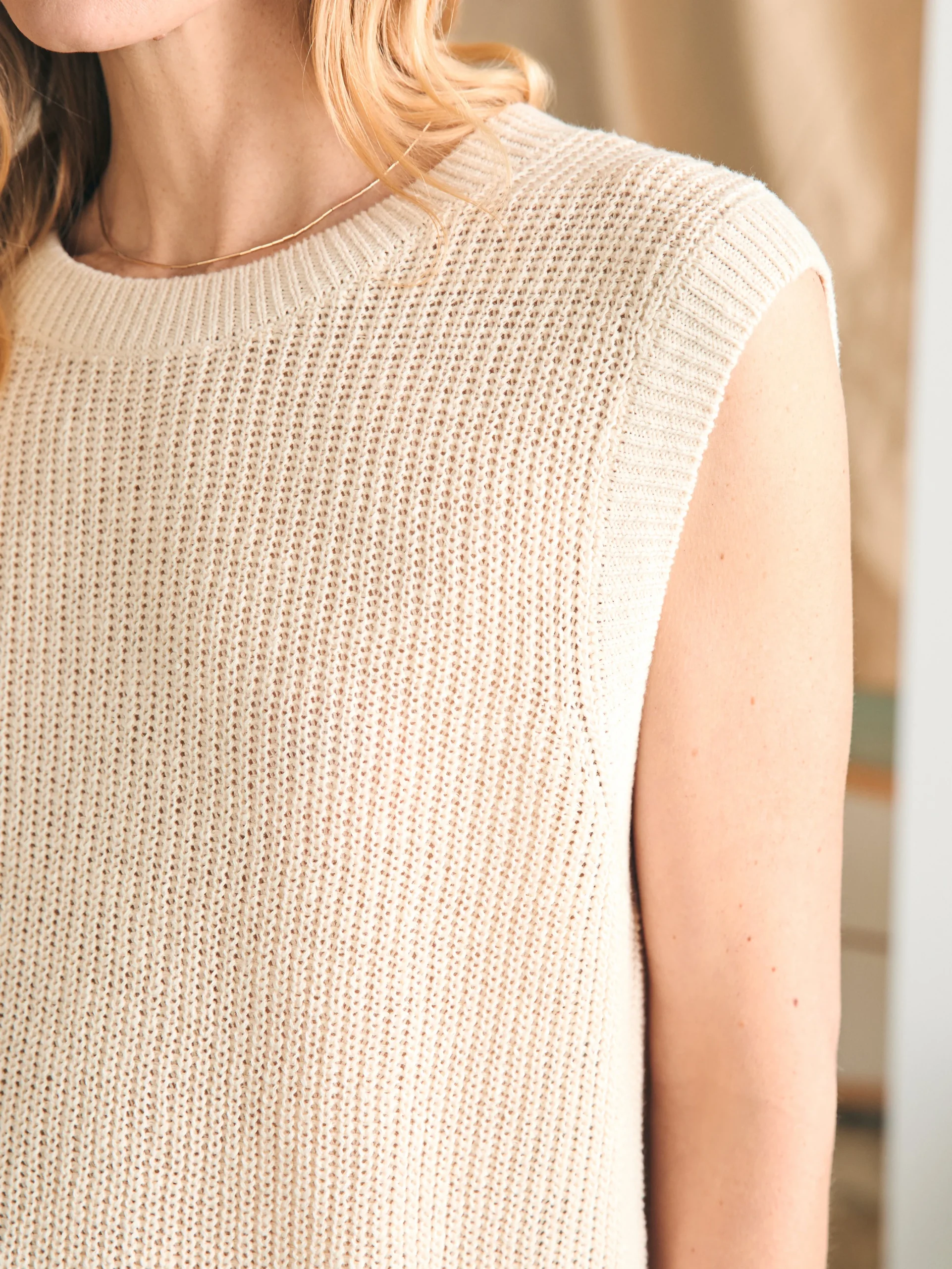 Faherty Brand Miramar Linen Muscle Tank -^Women Sweaters
