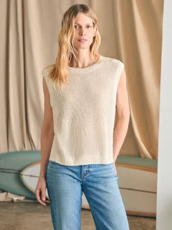 Faherty Brand Miramar Linen Muscle Tank -^Women Sweaters