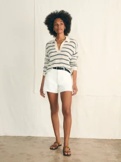 Faherty Brand Miramar Linen Polo -^Women Sweaters