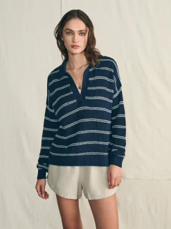 Faherty Brand Miramar Linen Polo -^Women Sweaters