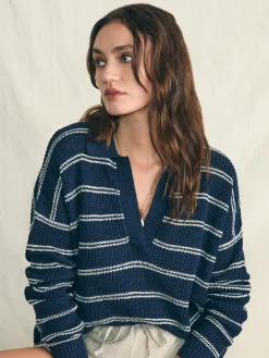 Faherty Brand Miramar Linen Polo -^Women Sweaters