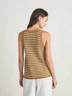 Faherty Brand Miramar Linen Scoop Neck Tank -^Women Sweaters