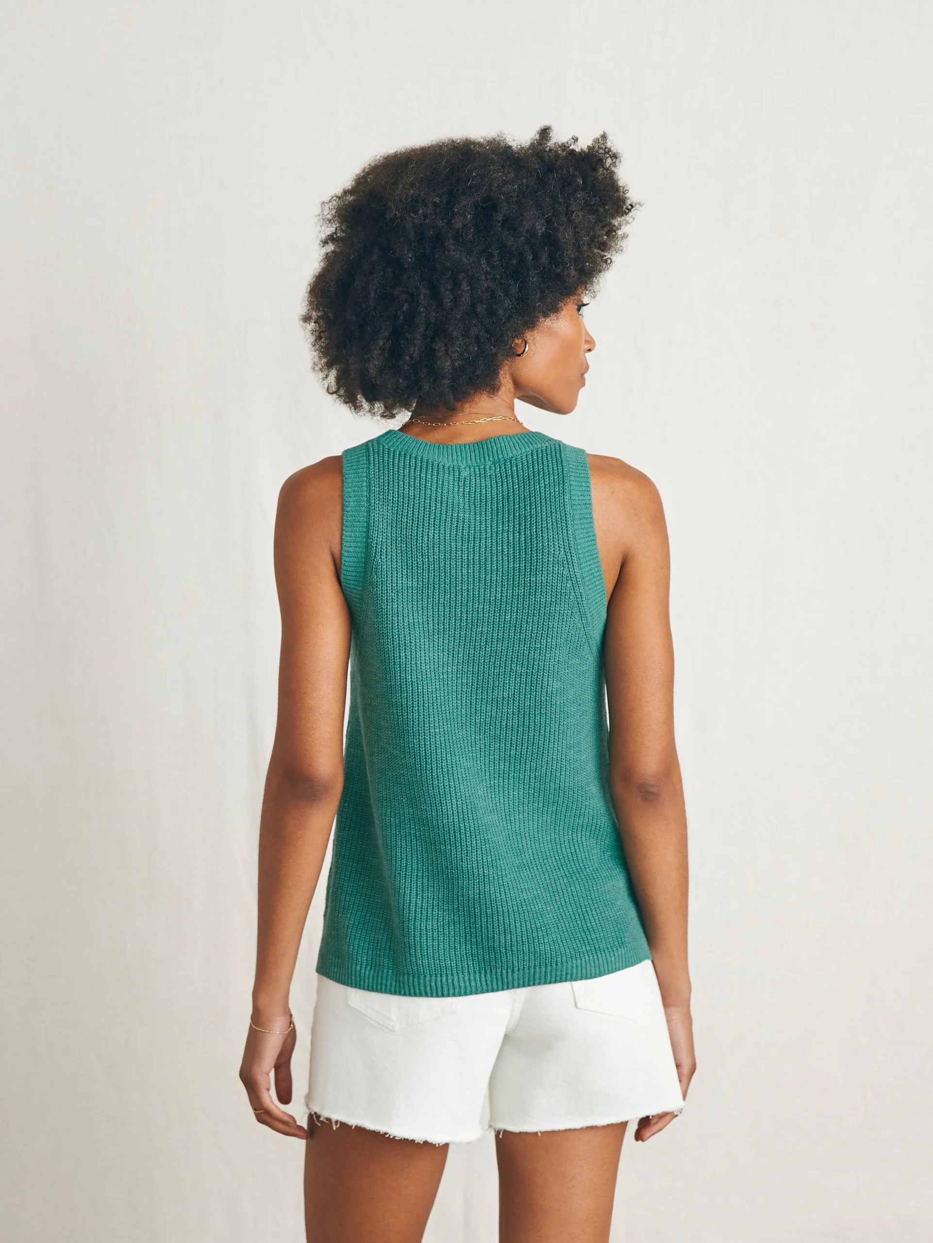 Faherty Brand Miramar Linen Scoop Neck Tank -^Women Sweaters