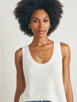Faherty Brand Miramar Linen Scoop Neck Tank -^Women Sweaters