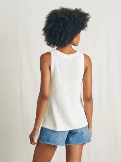 Faherty Brand Miramar Linen Scoop Neck Tank -^Women Sweaters