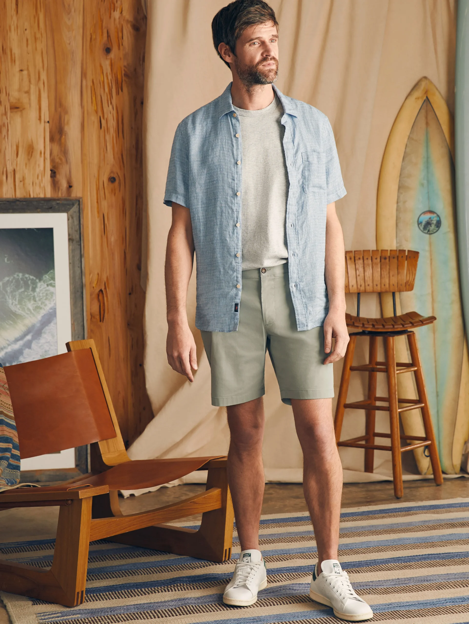 Faherty Brand Movement™ Chino Short (8" Inseam) -^ Shorts