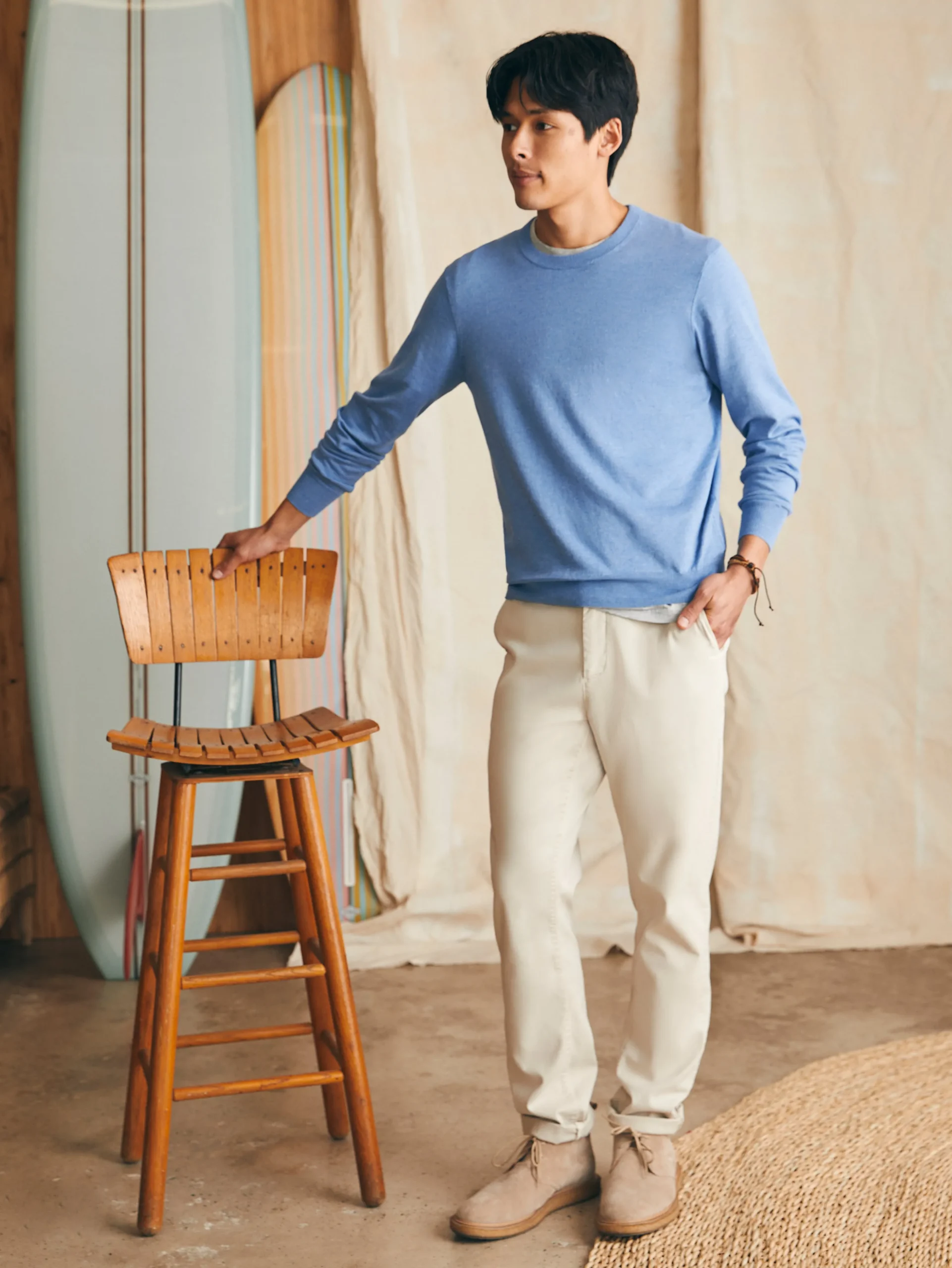 Faherty Brand Movement™ Crewneck Sweater (Tall) -^ Sweaters