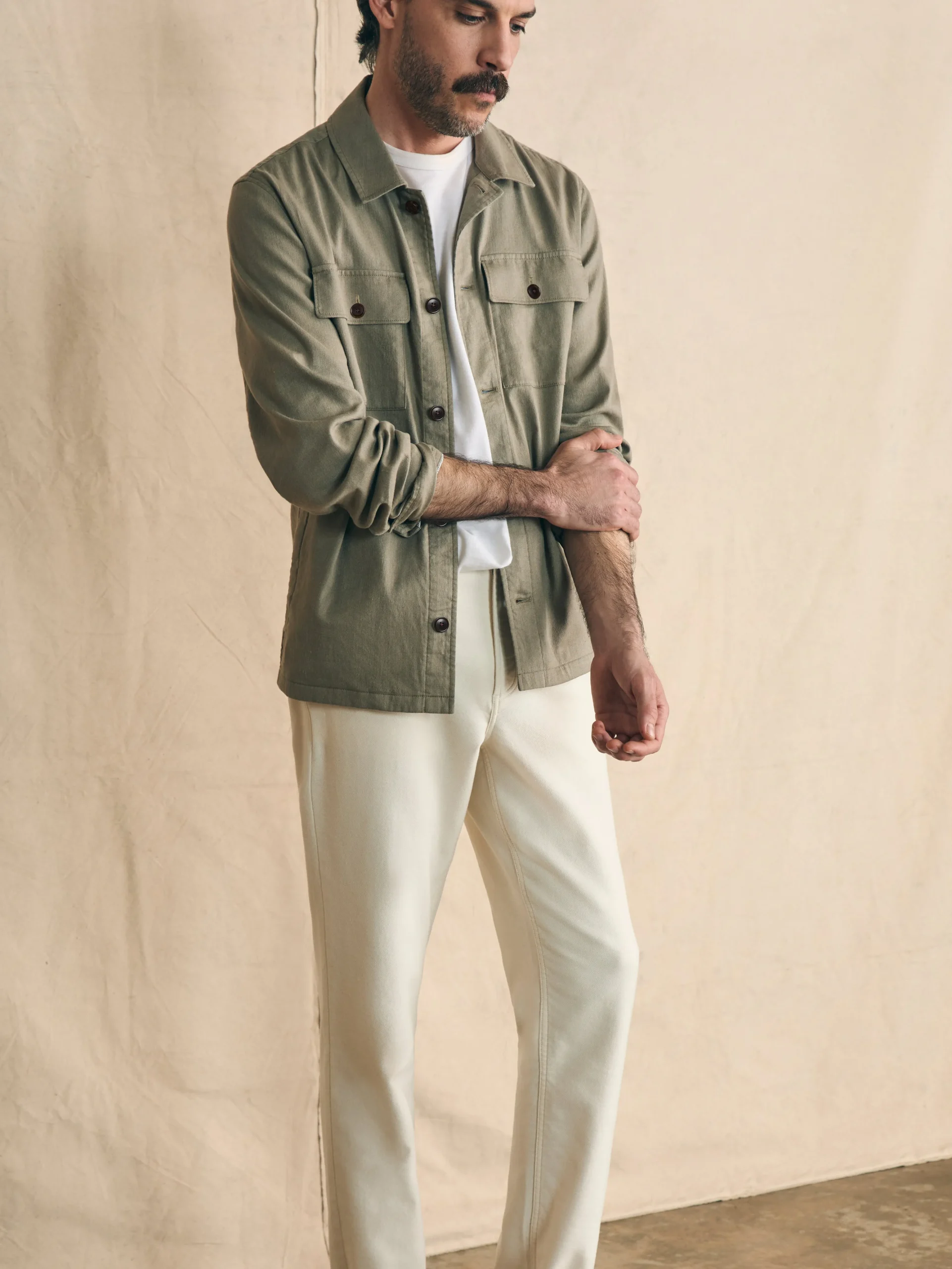Faherty Brand Movement™ Flex Linen Shirt Jacket -^ Jackets & Vests