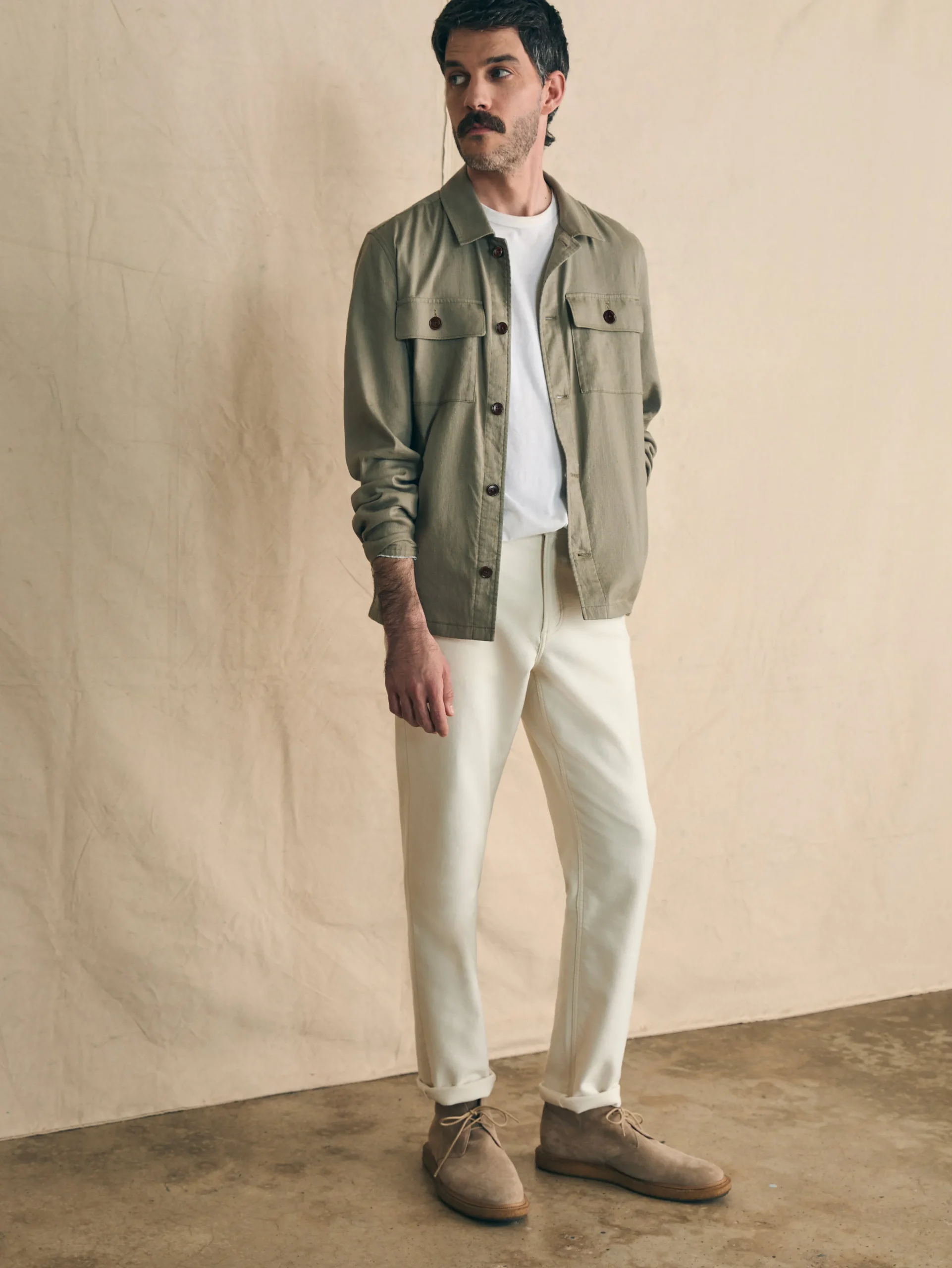 Faherty Brand Movement™ Flex Linen Shirt Jacket -^ Jackets & Vests