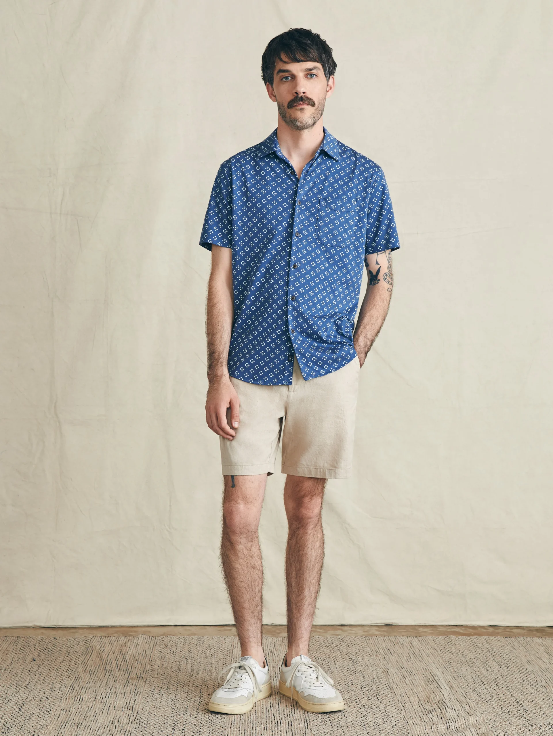 Faherty Brand Movement™ Flex Linen Short (7" Inseam) -^ Shorts