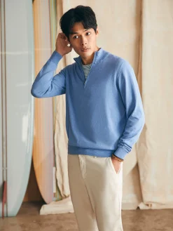 Faherty Brand Movement™ Quarter Zip Sweater (Tall) -^ Sweaters
