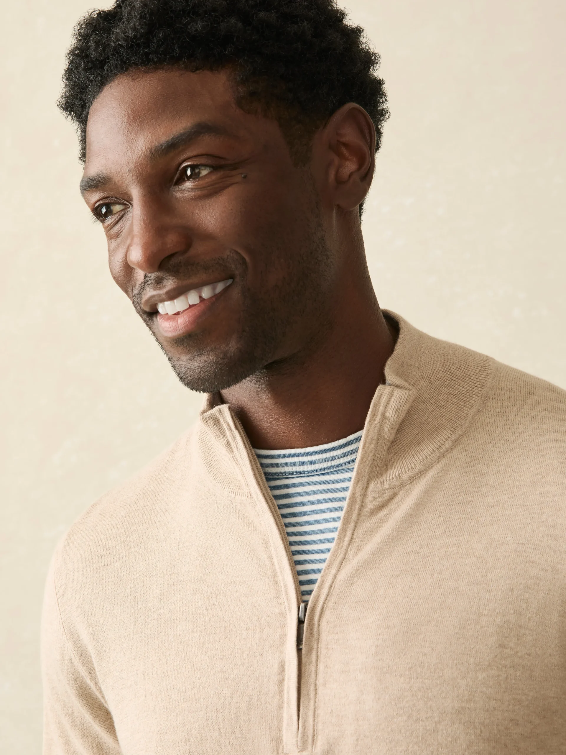 Faherty Brand Movement™ Quarter Zip Sweater (Tall) -^ Sweaters