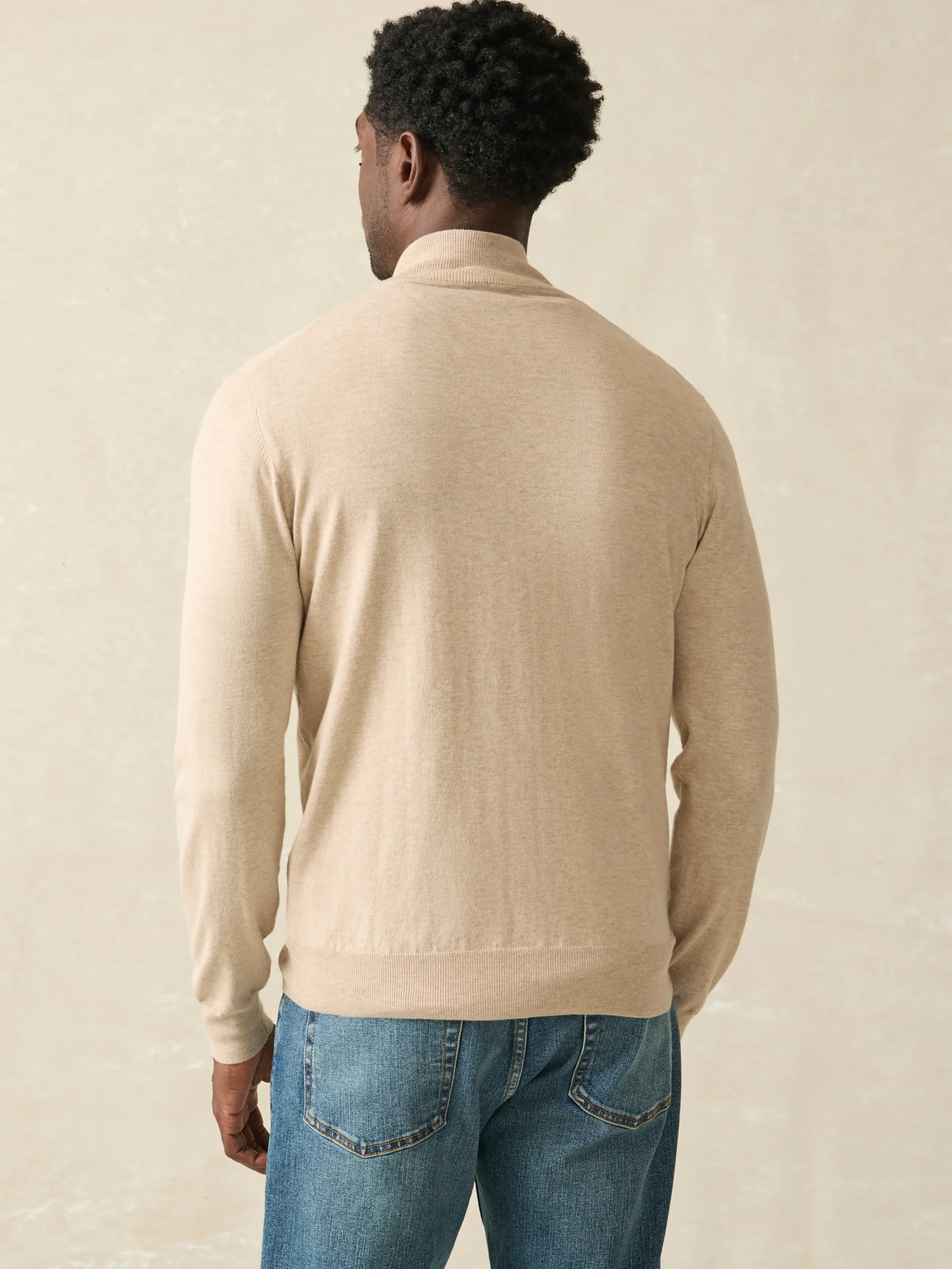 Faherty Brand Movement™ Quarter Zip Sweater (Tall) -^ Sweaters