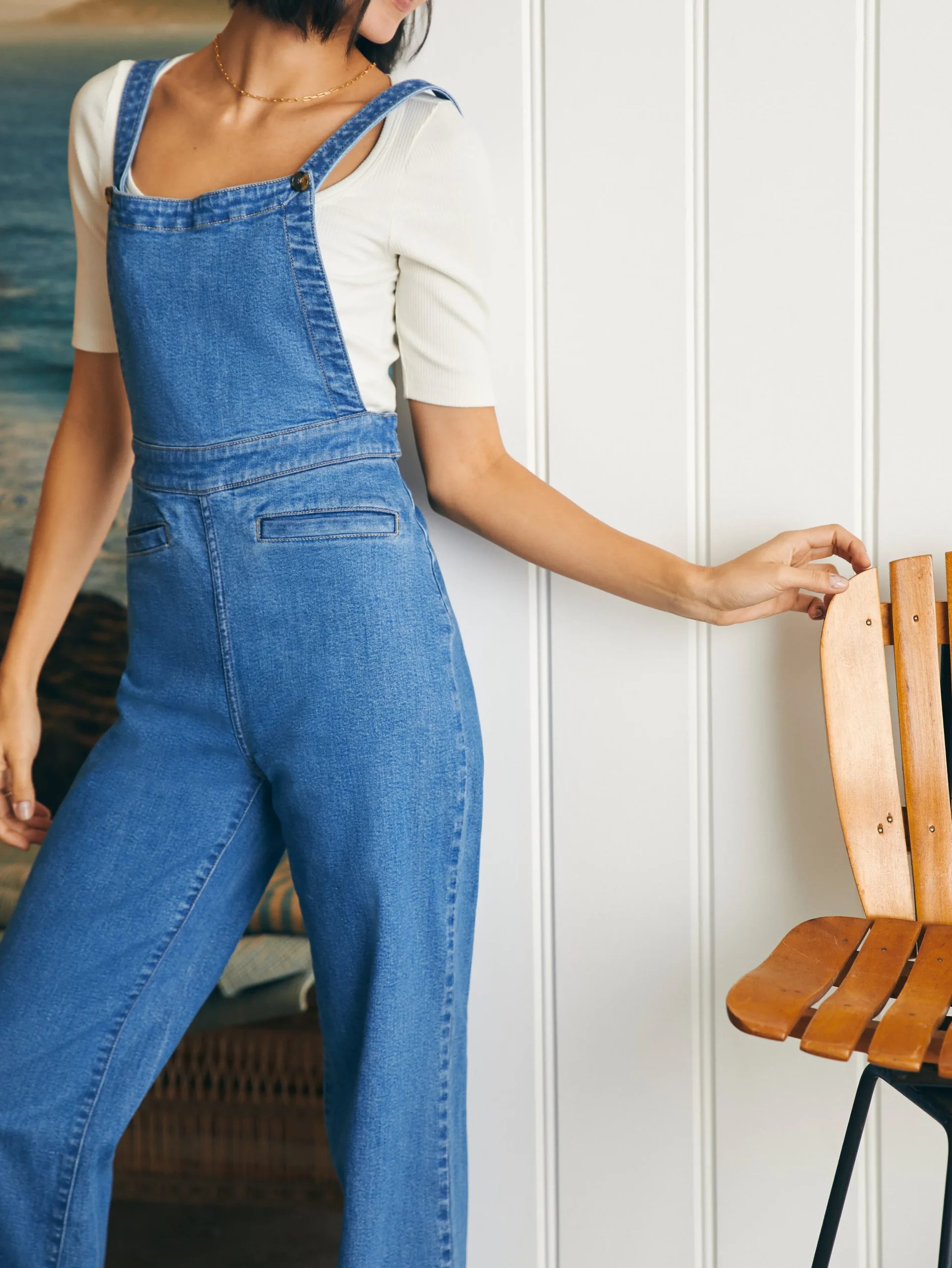 Faherty Brand Organic Cotton Denim Sienna Jumpsuit -^Women Dresses|Overalls & Jumpsuits