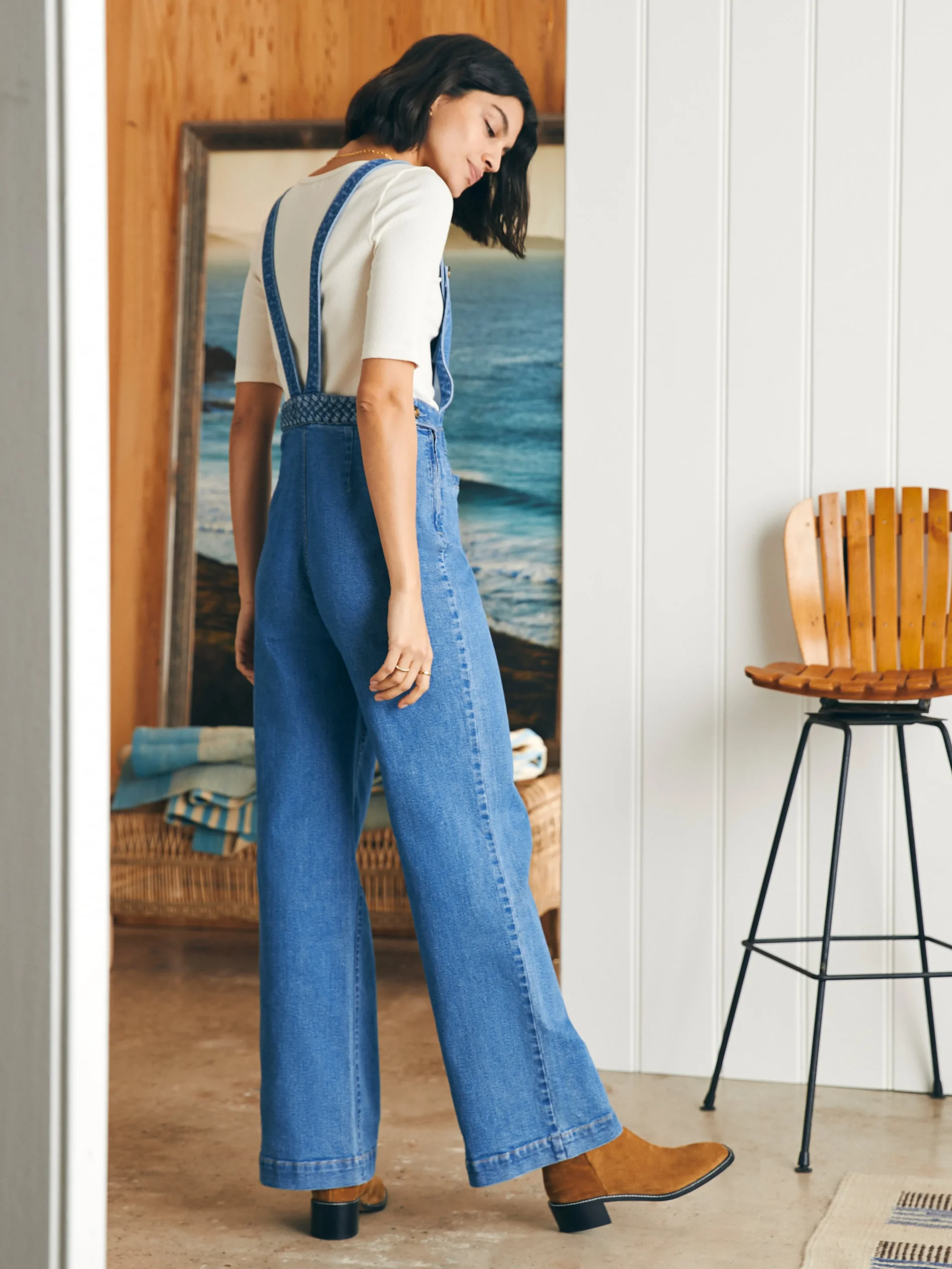 Faherty Brand Organic Cotton Denim Sienna Jumpsuit -^Women Dresses|Overalls & Jumpsuits